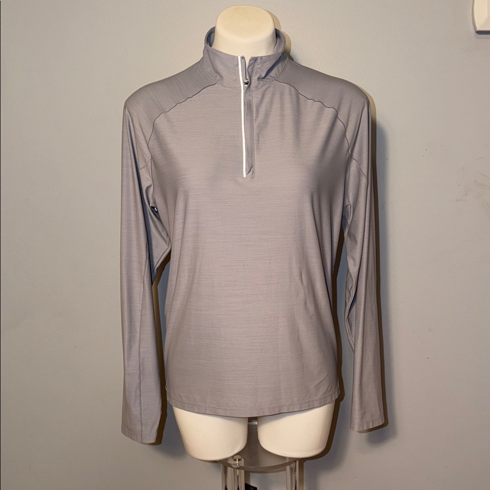 Johnnie-O men’s 1/4 performance 1/4 zip pullover shirt. Small. Cool grey.